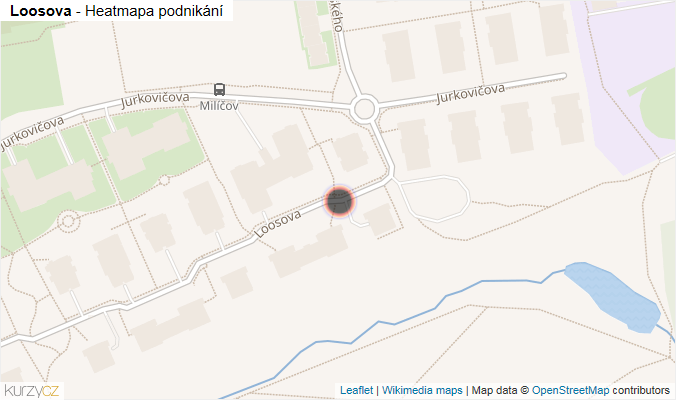 Mapa Loosova - Firmy v ulici.