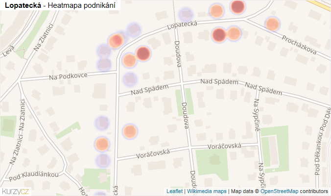 Mapa Lopatecká - Firmy v ulici.