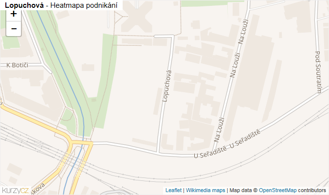Mapa Lopuchová - Firmy v ulici.