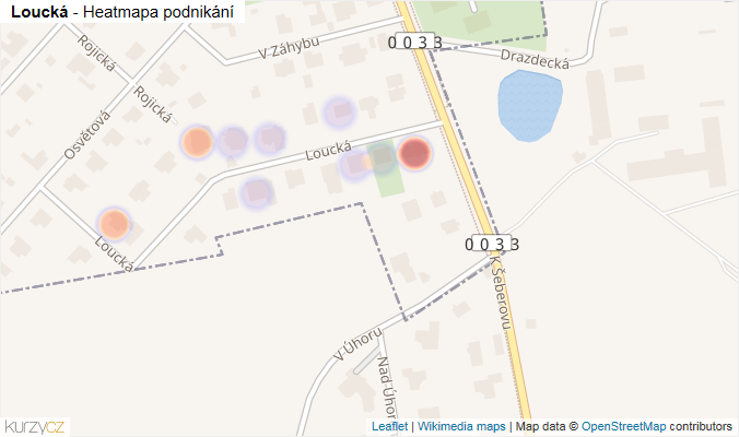 Mapa Loucká - Firmy v ulici.