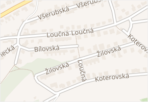 Loučná v obci Praha - mapa ulice