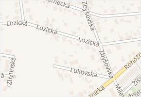 Lozická v obci Praha - mapa ulice