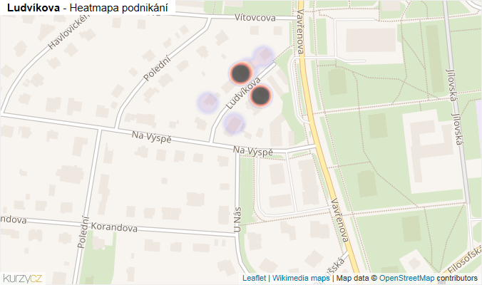 Mapa Ludvíkova - Firmy v ulici.