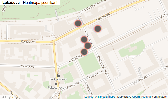 Mapa Lukášova - Firmy v ulici.