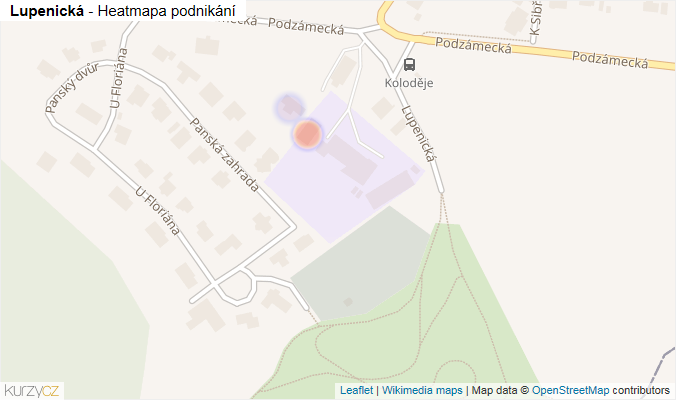 Mapa Lupenická - Firmy v ulici.