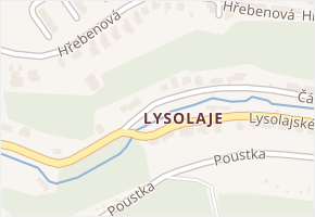 Lysolaje v obci Praha - mapa části obce