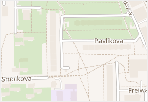 Machuldova v obci Praha - mapa ulice