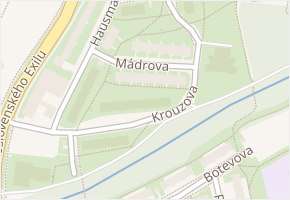 Mádrova v obci Praha - mapa ulice