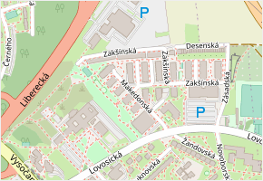 Makedonská v obci Praha - mapa ulice
