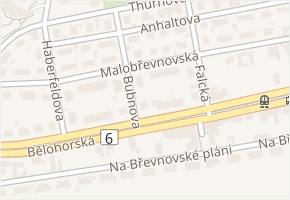 Malobřevnovská v obci Praha - mapa ulice