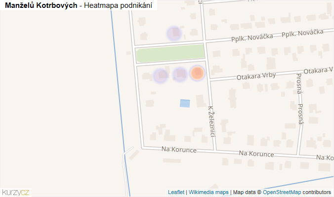 Mapa Manželů Kotrbových - Firmy v ulici.