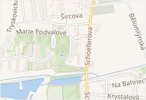 Marty Krásové v obci Praha - mapa ulice