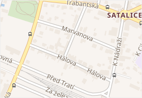 Marvanova v obci Praha - mapa ulice