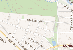 Mašatova v obci Praha - mapa ulice