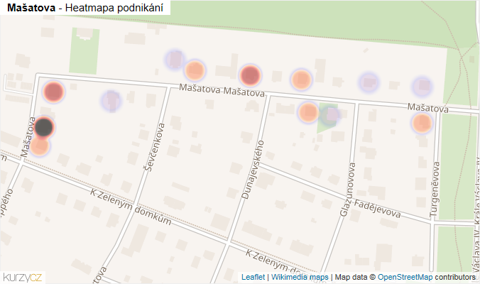 Mapa Mašatova - Firmy v ulici.