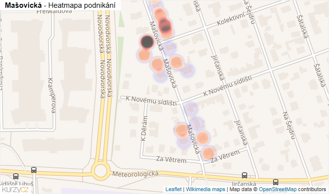 Mapa Mašovická - Firmy v ulici.