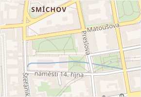 Matoušova v obci Praha - mapa ulice