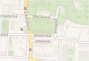 Mečíková v obci Praha - mapa ulice