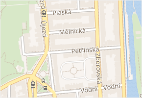 Mělnická v obci Praha - mapa ulice