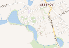 Mezi rybníky v obci Praha - mapa ulice
