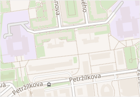 Mezi školami v obci Praha - mapa ulice