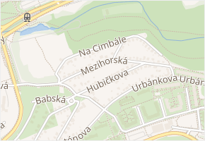 Mezihorská v obci Praha - mapa ulice