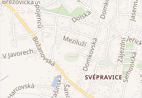 Meziluží v obci Praha - mapa ulice