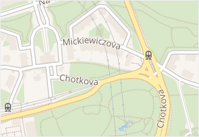 Mickiewiczova v obci Praha - mapa ulice
