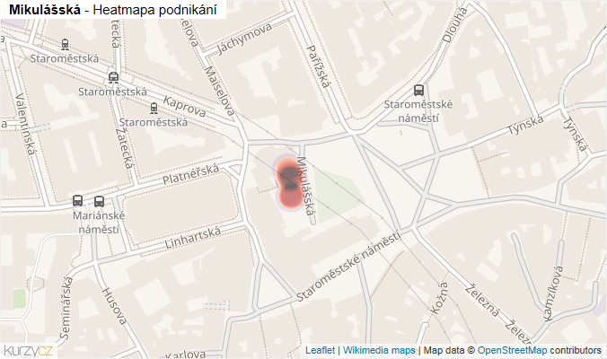 Mapa Mikulášská - Firmy v ulici.