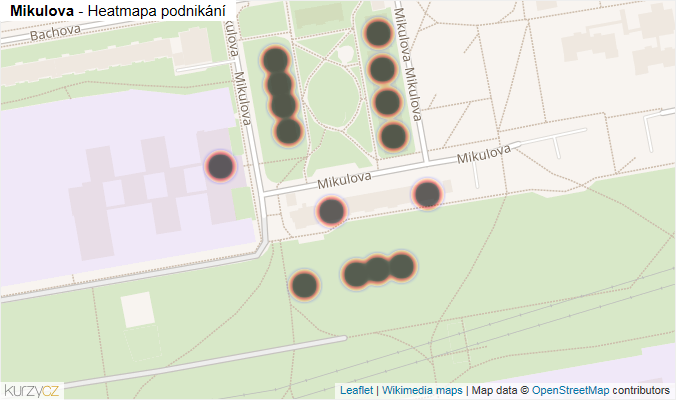Mapa Mikulova - Firmy v ulici.