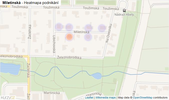 Mapa Miletínská - Firmy v ulici.