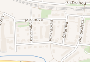 Miranova v obci Praha - mapa ulice