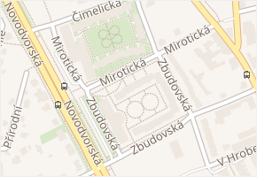 Mirotická v obci Praha - mapa ulice