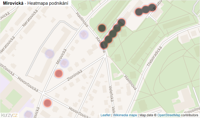 Mapa Mirovická - Firmy v ulici.
