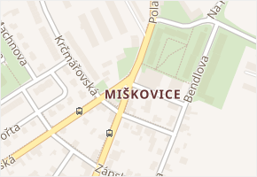 Miškovice v obci Praha - mapa části obce