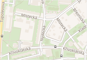 Místecká v obci Praha - mapa ulice