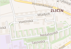 Mladých v obci Praha - mapa ulice