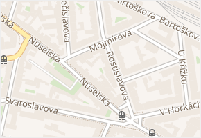Mojmírova v obci Praha - mapa ulice