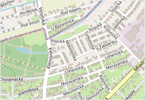 Mokošínská v obci Praha - mapa ulice