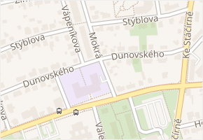 Mokrá v obci Praha - mapa ulice