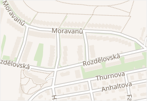 Moravanů v obci Praha - mapa ulice
