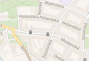 Moskevská v obci Praha - mapa ulice