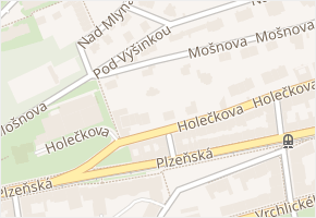 Mošnova v obci Praha - mapa ulice