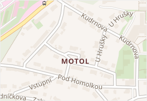 Motol v obci Praha - mapa části obce