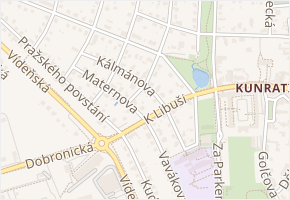 Musorgského v obci Praha - mapa ulice