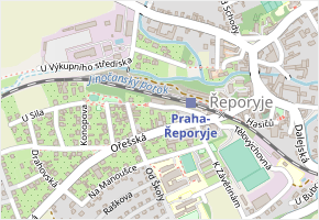 Muzikova v obci Praha - mapa ulice