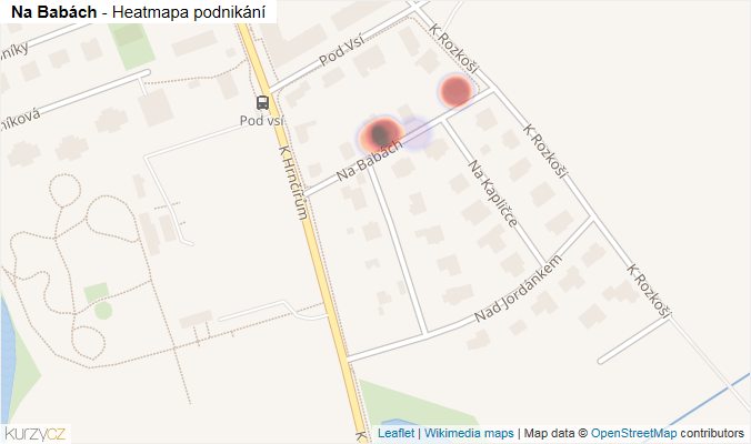 Mapa Na Babách - Firmy v ulici.