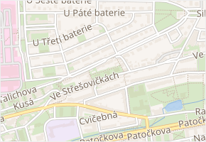 Na bateriích v obci Praha - mapa ulice