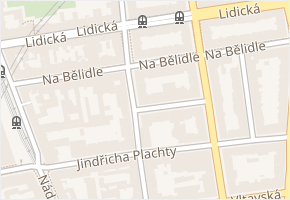 Na bělidle v obci Praha - mapa ulice