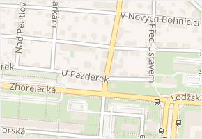Na Bendovce v obci Praha - mapa ulice